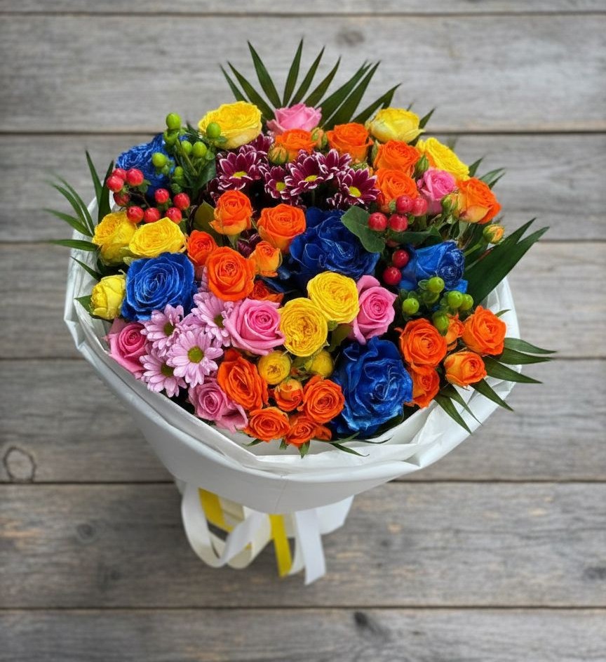 Букет цветов из: Розы и Хризантемы в Почепе