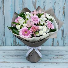 Букет цветов из:  Герберы, Альстромерии и Хризантемы #REPLACE_PRED# Почепе