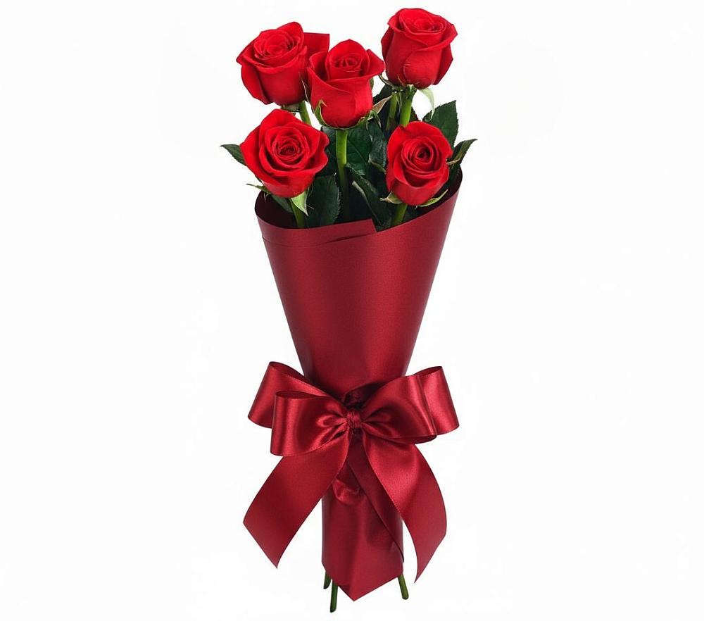 Букет 5 Красных роз Эдлесс Лав в Почепе