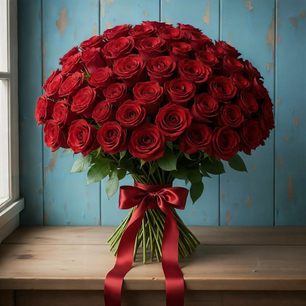 Букет Красные розы Блэк Меджик в Почепе