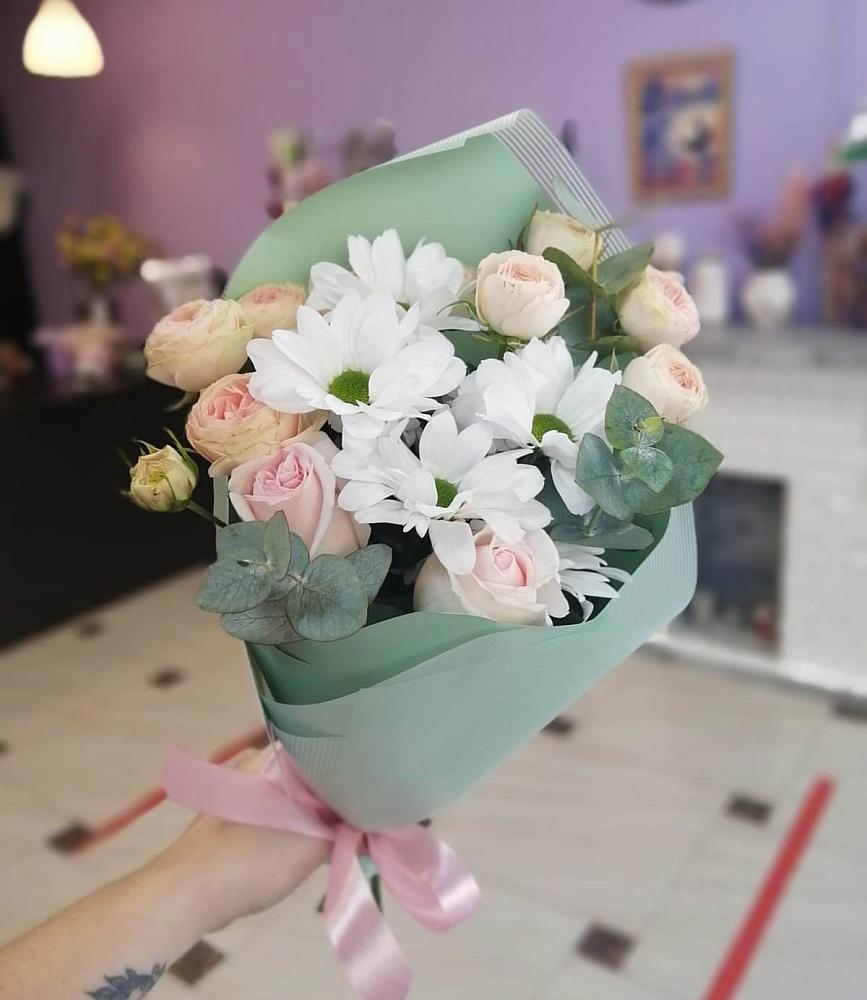 Букет цветов из: Хризантемы и Розы в Почепе