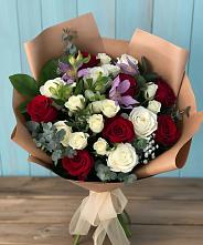 Букет цветов из:  Розы и Альстромерии в Почепе