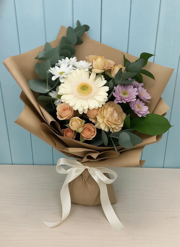 Букет цветов из: Герберы и Хризантемы в Почепе