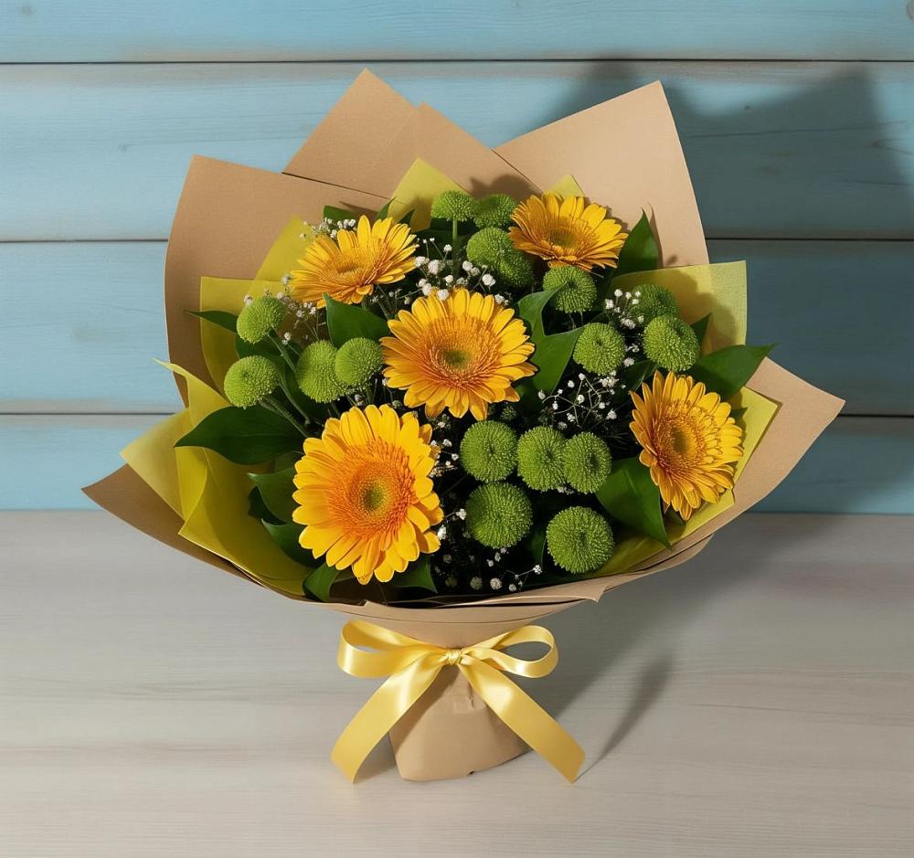 Букет цветов из: Герберы и Хризантемы в Почепе