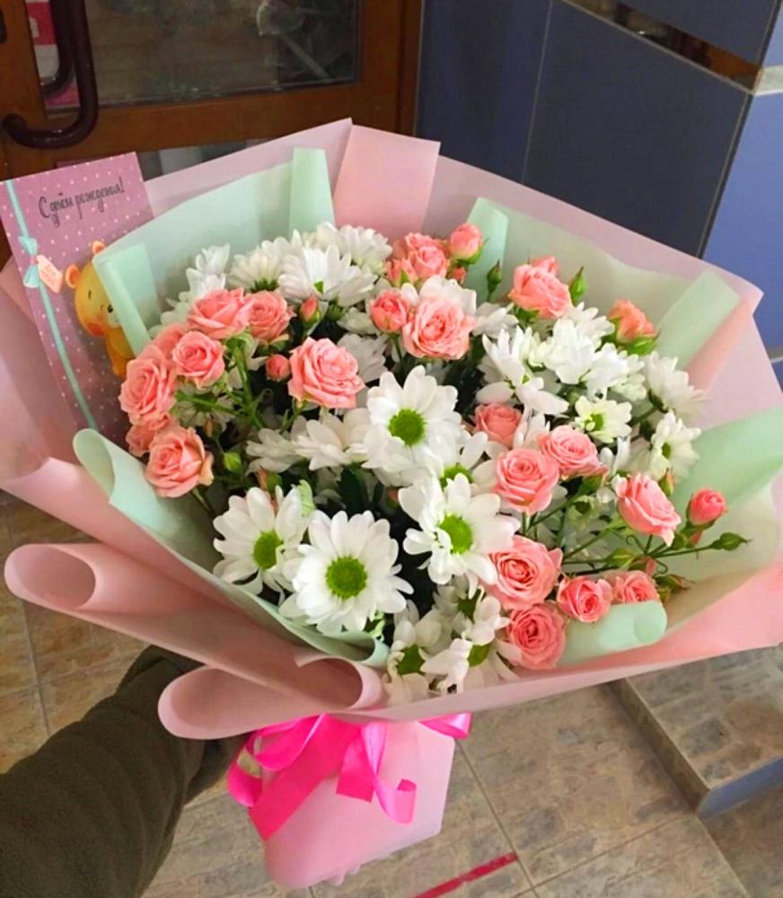 Букет цветов из: Розы и Хризантемы в Почепе