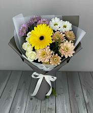 Букет цветов из:  Розы, Герберы и Хризантемы #REPLACE_PRED# Почепе
