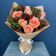 Букет цветов из:  Розы и Альстромерии в Почепе