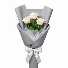 Букет 3 белые розы в Почепе