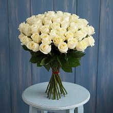 Букет 51 Белая роза Эдлесс Лав в Почепе