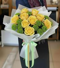 Букет цветов из:  Хризантемы и Розы в Почепе