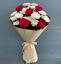Букет цветов из:  Розы и Хризантемы в Почепе