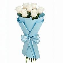 Букет 7 белых роз Проуд в Почепе