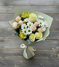 Букет цветов из:  Альстромерии, Розы и Хризантемы в Почепе