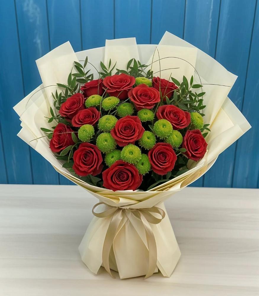 Букет цветов из: Розы и Хризантемы в Почепе