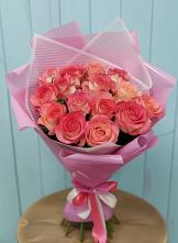 Букет 15 Розовых роз Равель #REPLACE_PRED# Почепе