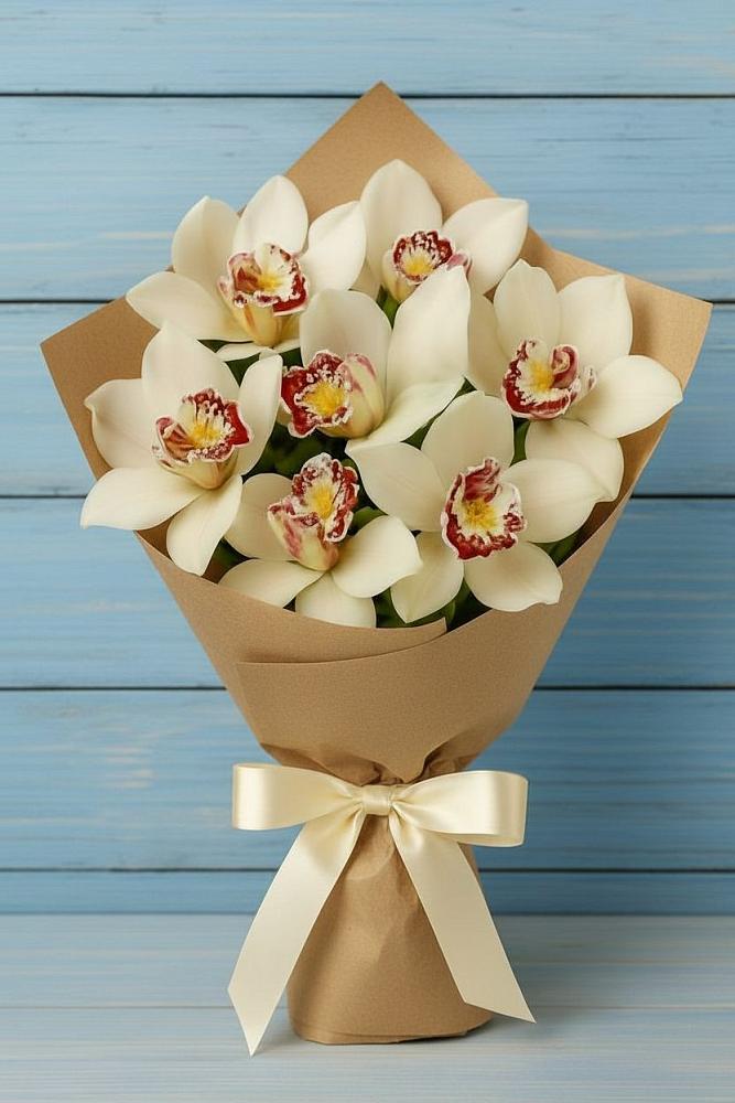 Букет цветов из: Орхидеи и Розы в Почепе